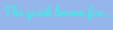 Image with Font Color 4AE7E6 and Background Color 94B6EB